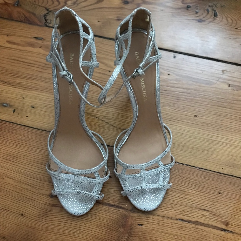 Silver Caged Heels